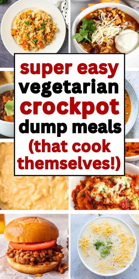 simple vegetarian meal plan Vegetarian Crockpot Meals Healthy, Crock Pot Meals Vegetarian, Crock Pot Vegetarian Meals, Meatless Crock Pot Meals, Veggie Crockpot Meals, Easy Crockpot Recipes Vegetarian, Crockpot Dinner Recipes Vegetarian, Crockpot Recipe Vegetarian, Dinner Ideas Veggie Vegetarian Recipes