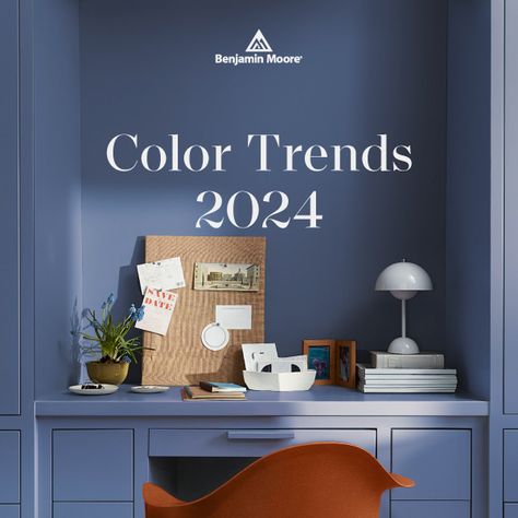 Bathroom Blue Walls Paint Colours, Blue Wall Color Palette, Paint Colour Of The Year 2023, Feature Wall Paint Colors, Blue Accent Wall Living Room Paint, Art Nova Design, Color Palette For Gray Walls, Interior Color Trends 2023 2024, 2024 Home Decor Colors