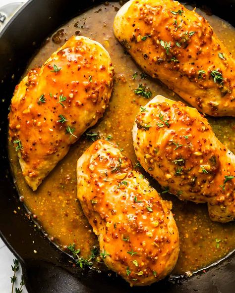 Honey Mustard Chicken Honey Mustard Chicken Sandwich, Best Chicken Dinner, Mustard Chicken Breast, Honey Mustard Chicken Recipes, Chicken Dinner Ideas, Dipping Sauces For Chicken, Mustard Chicken Recipes, New Recipes For Dinner, Favorite Recipes Chicken