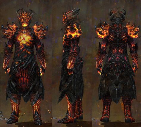 Fire Armor Concept Art, Lava Armor, Fire Armor, Royal Armor, Battle Chess, Medium Armor, Demon Costume, Warhammer Figures, Red Plants