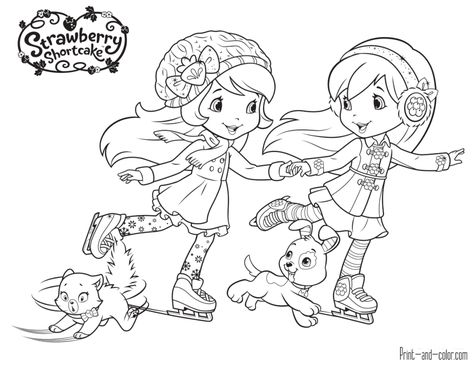 Strawberry Shortcake coloring pages | Print and Color.com Strawberry Shortcake Coloring Pages, Colouring For Kids, Strawberry Hat, Strawberry Shortcake Cartoon, Strawberry Shortcake Characters, Strawberry Shortcake Party, Coloring Pages Inspirational, Striped Stockings, Cartoon Coloring