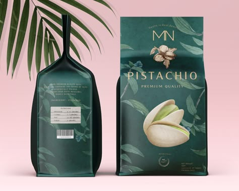 Premium Nuts Packaging Design, Luxury Nuts Packaging, Pistachio Packaging Design, Almond Packaging Design, Pistachio Packaging, Peanut Packaging, Seed Packaging Design, Chocolate Coffee Cookies, Package Designing