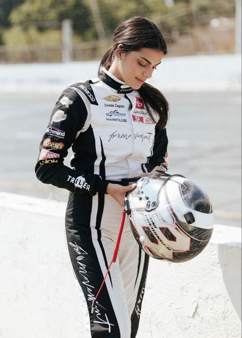 Car Racer Outfit, Firing Range Outfit Women, Female Racer Aesthetic, Female Race Car Driver, Female Racers, Girls F, Francoise Hardy, Racing Girl, Volleyball Outfits