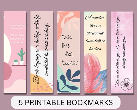 Printed Bookmarks, Book Mark Template, Book Mark Size, Bookmark To Print, Bookmarks Print, Digital Bookmark, Bookmark Designs Printable, Cute Bookmarks Printable, Printable Bookmarks