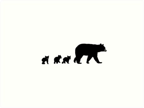 A sweet mama bear and her cubs following. • Also buy this artwork on wall prints, apparel, stickers, and more. Cubs Tattoo, Hoodies Stickers, Bear Tattoos, Bear Silhouette, Momma Bear, Bear Tattoo, Full Sleeve Tattoos, Black Tattoo, Baby Tattoos