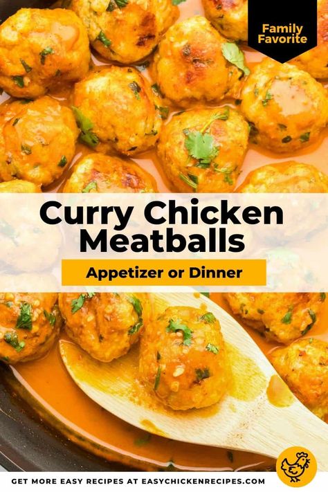 Mix up your weeknight meals with these delicious curry chicken meatballs. Seasoned meatballs are served in a red curry and coconut sauce and is ready to serve in 30 minutes. Chicken Curry Meatballs, Rooster Recipes, Seasoned Meatballs, Curry Chicken Meatballs, Ground Chicken Meatballs, Easy Meatballs, Light Eating, Meatballs Recipes, Curry Easy