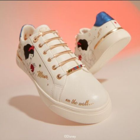 Nwt! Disney X Aldo Rare Snow White Sneakers In Brand New Condition. Size 7.5. Sold Out Everywhere. Comes In Original Aldo Box. I Am Selling Ariel Sneakers From The Same Collection In Another Listing. Snow White Shoes, Cinderella Shoes, Disney Shoes, Luxury Aesthetic, Shoe Boot Sandals, Aldo Shoes, Flat Boots, Sneaker Heels, Sneaker Collection