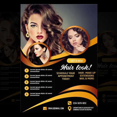 Salon Flyer Hair Salon Creative Ads, Beauty Salon Creative Ads, Salon Creative Ads, Beauty Parlour Offer Poster, Album Design Layout, Beauty Template, Spa Flyer, Beauty Poster, Beauty Salon Posters