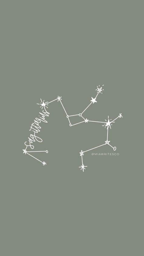 Sagittarius Constellation created on Procreate app on IPAD instagram: @MIAWRITESCO Sagittarius Constellation Wallpaper, Saggitarius Aesthetic Art, Sagittarius Tattoo Constellation, Sagittarius Wallpapers, Sagittarius Illustration, Sagittarius Constellation Tattoo, Sagittarius Wallpaper, Words Aesthetic, Letter Tattoos