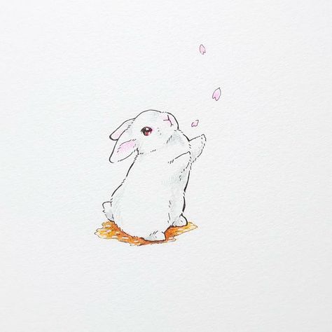 Bunny Drawings, Bunny Artwork, Rabbit Drawing, Bunny Watercolor, Bunny Images, Baby Animal Drawings, Bunny Tattoos, Rabbit Tattoos, Bunny Drawing