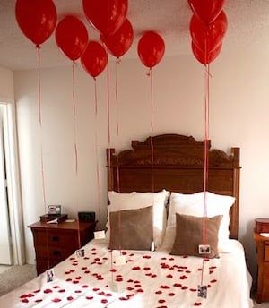 50 DIY Valentines Day Gifts for Him Rose Petal On Bed Ideas, Rose Petals And Candles Bedroom, Rose Petals Room Decoration, Rose Petal Bedroom Romantic, Rose Petals On Bed With Candles, Roses On Bed Romantic, Bed With Roses Petals Romantic, Rose Petals On Bed, Roses On Bed