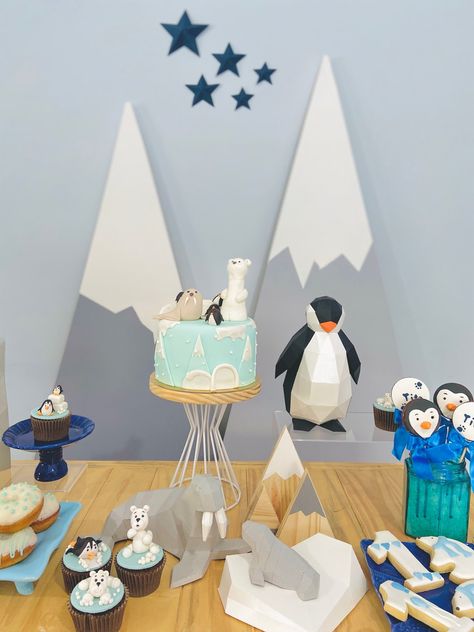 Polar Animals, Pole Nord, Winter Party, Ice Cream Shop, 9th Birthday, Winter Wonderland, 1st Birthday, Birthday Party, Baby Shower