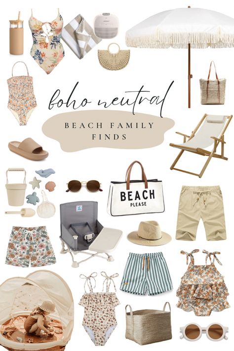 Neutral beach finds for entire family Beach Essentials For Families, Beach Set Up, Baby Beach Essentials, 2024 Plan, Summer Bags Beach, Aesthetic Family, Poolside Style, Stanley Adventure, Travel Trailer Camping