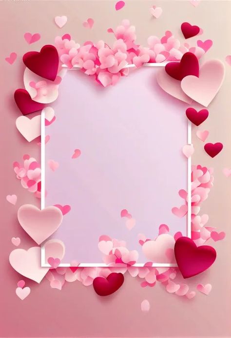 Free Valentines Background with Hearts Heart Frame Background, Valentines Background, Valentine Vector, Wallpaper Ramadhan, Magenta Background, Happy Birthday Hearts, Iphone Wallpaper Lights, Happy Birthday Wallpaper, Valentine Background