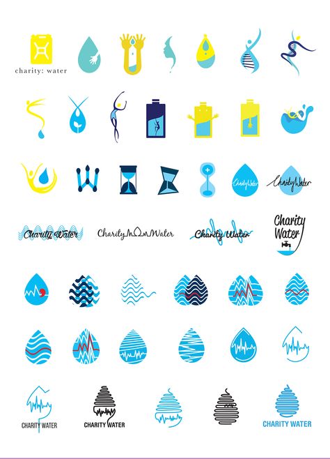 Redesign the Charity Water brand identity. Charity Branding, Charity Water, Water Branding, Company Branding, Corporate Identity, Brand Identity, Branding, Water