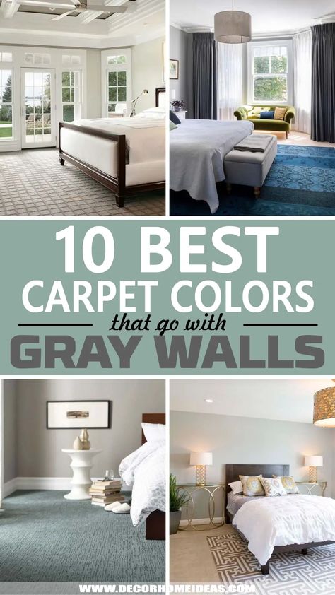 Gray Walls Carpet Color, Grey Walls Cream Carpet, Carpet For Gray Walls, What Color Carpet Goes With Gray Walls, Carpet For Grey Walls, Bedrooms With Carpet Ideas, Best Carpet Colors For Home Bedroom, Paint And Carpet Combinations, Carpet And Wall Color Combinations