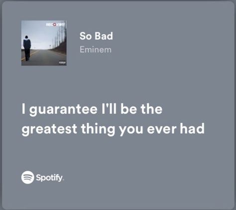 Eminem lyrics ~ so bad #eminem #lyrics #spotify #music #hiphop #marshall Eminem Song Quotes, Eminem Poster, Eminem Lyrics, Singer Quote, Eminem Songs, The Eminem Show, Lyrics Spotify, Eminem Quotes, Music Quotes Lyrics