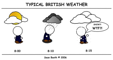 Great British weather British Stereotypes, British Person, Living In America, Typical British, Fact Or Fiction, Weather Snow, British Weather, The Other Guys, Spring Fever