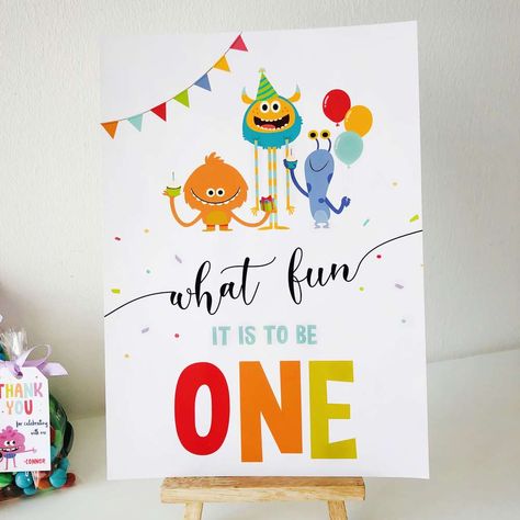 Super Simple Monsters Birthday Party Ideas | Photo 1 of 35 | Catch My Party Simple 1st Birthday Party Boy, Super Simple Monsters, Monsters Birthday Party, Monster Party Invitations, Monster Party Decorations, Monster Decorations, Simple Songs, Simple Birthday Party, Super Simple Songs