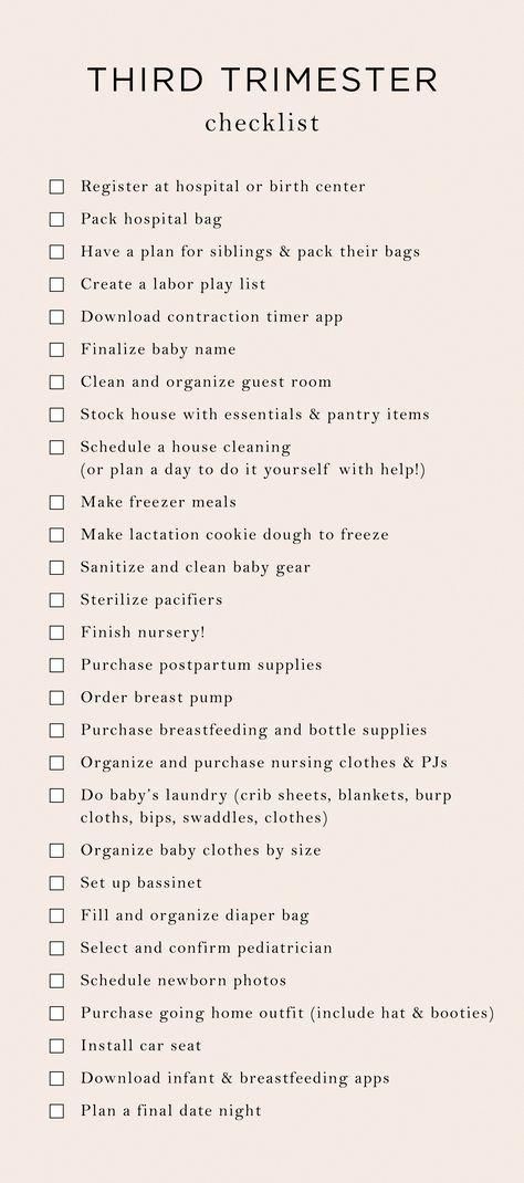 Trimester To Do List, Third Trimester Checklist, Packing Hospital Bag, Baby Hammock, Baby Laundry, Pregnancy Hacks, Hospital Bag Checklist, Bag Checklist, Hospital Birth