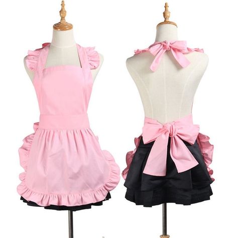 Kawaii Apron, Cosplay Maid, Car Hop, Work Apron, Apron For Women, Costumes Diy, Pinafore Apron, Women Cosplay, Work Aprons