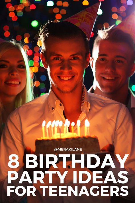 8 Best Teen Birthday Party Ideas that Don't Suck | If you want to throw a birthday party for your teenager, but don't know what's cool and what's not, this post is for you! While you may want to steer clear of kids birthday party games, there are still a lot of fun activities you can plan that won't cause teenage boys and girls to roll their eyes (hopefully, lol). Whether you're planning a big outdoor bash or a small indoor celebration, this post has tons of tips and ideas to inspire you! Teen Boy Party Ideas Teenage Birthday Ideas, Teen Boy Party Ideas, Boys 10th Birthday Party Games, Sweet 16 Party Games Teenagers Boys, Things To Do At Birthday Parties For Teens Fun Games, Teen Boy Birthday Party Ideas, Birthday Games For Teenagers Activities, Kids Birthday Party Games, Teen Birthday Party Ideas