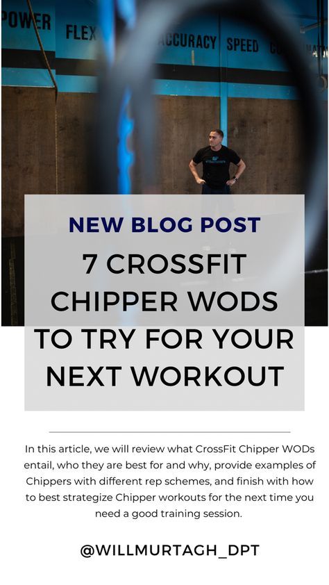 This weeks blog post discusses Chipper WODs (Workout of The Day) in CrossFit, which are a type of high-intensity workout that involves completing a series of exercises and repetitions in a specific order. To essentially “chip away” at the work. Chipper workouts challenge both physical endurance and mental toughness and are often featured in CrossFit gyms and competitions. These workouts are not recommended for beginners as they involve a large volume of repetitions and require a high skill l Chipper Workout Crossfit, Crossfit Deadlift Workout, Workout Of The Day Crossfit, Crossfit Chipper Workouts, Crossfit Workouts Wod Full Body, Metcon Workout Crossfit, Easy Crossfit Workouts, Chipper Workout, Best Crossfit Workouts