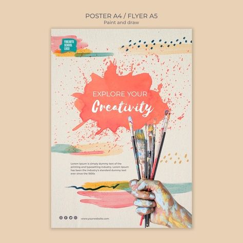 Art Class Posters, Poster Template Free, Drawing Competition, Paint Vector, Business Poster, Painting Competition, Drawing Course, 광고 디자인, Art Invitation