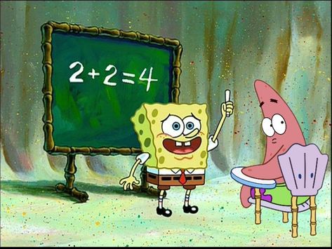 Drawing Ideas Spongebob, Chalk Drawing Ideas, Humor Spongebob, High School Posters, Math Cartoons, Math Wall, Math Design, Gemini And Virgo, Paper Background Design