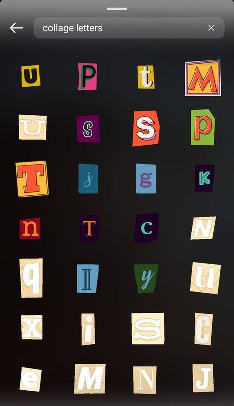 Collage Letters Instagram Story Sticker Instagram fonts #instagramfonts social media fonts #socialmediafonts fonts #fonts font #font 6.148 Insta Story Font Ideas, Instagram Letters Gif, Insta Story Sticker, Insta Fonts, Ig Story Stickers, Instagram Letters, Collage Letters, Instagram Divider, Insta Hacks