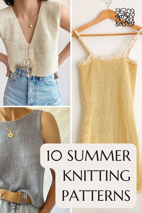 10 Summer Knitting Patterns You Should Try Rib Knit Top Pattern, Knit Summer Patterns Free, Knitting Pattern Summer Top, Knitted Cotton Top, Knit Summer Sweater Pattern Free, Cotton Knitting Patterns Summer Tops, Sweater Knitted Patterns, Summer Tops Knitting Patterns, Knit Summer Sweater Pattern