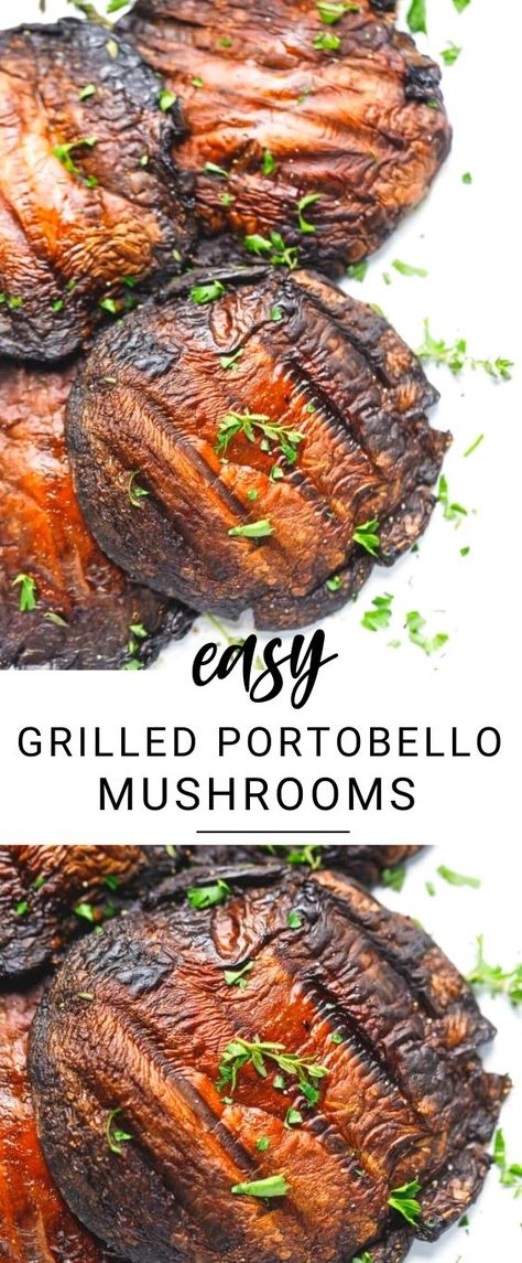 Grilled Portabella Mushroom Caps, Portabella Mushrooms On The Grill, Grilled Marinated Portobello Mushrooms, How To Grill Portabella Mushrooms, Large Portabella Mushroom Caps, Mushrooms On Grill, Portabella Mushroom Caps Recipes, Grilling Portabella Mushrooms, Bbq Portobello Mushroom Recipes