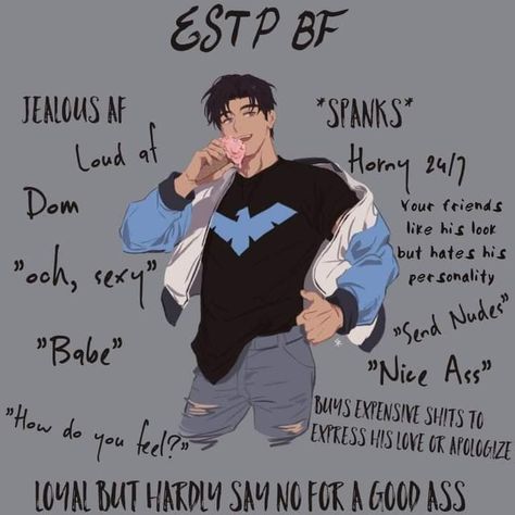 Entp And Istp Relationship, Intj Estp Relationship, Types Of Boyfriends Drawing, Entp X Estp Relationship, Entp Gf, Entp Girlfriend, Enfp Boyfriend Intj Girlfriend, Estp X Intj, Intp Estp Relationship