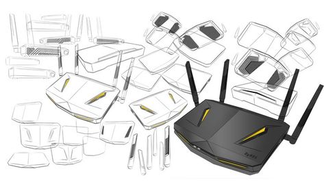 ZYXEL / GAMING ROUTER Gaming Router, Modem Router, Renewable Energy, Router, Gaming, Sketch, Energy, Design