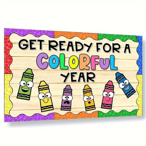 Faster shipping. Better service Crayon Bulletin Boards, Crayon Themed Classroom, Birthday Bulletin Board, Welcome Bulletin Boards, Bulletin Boards Theme, Board Classroom, Birthday Bulletin Boards, Birthday Bulletin, Preschool Bulletin