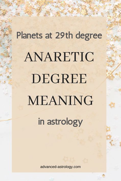 If you have been studying astrology for some time, you probably heard the term anaretic degree thrown around. In this article, you can learn about its meaning in astrology. Once you learn to decipher the basics of a birth chart, moving on to more advanced concepts help you understand astrological information better. Degrees are one... Degree Astrology, Degrees In Astrology, Astrology Images, Learning Astrology, Aquarius Moon Sign, Star Witch, Retrograde Planets, Astrological Chart, Tarot Interpretation