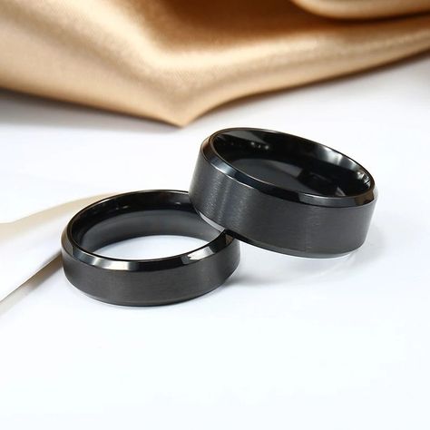 Black Rings Classic Stainless Steel Ring Engagement Wedding Bands For Men Female Couple Black Silver Color Fashion Jewelry 8/6mm 6.99 and FREE Shipping Tag a friend who would love this! Active link in BIO #hashtag1 #hashtag2#hashtag3 #hashtag4 #hashtag5 #hashtag6 Wedding Bands For Men, Couple Black, Meaningful Drawings, Shipping Tags, Stainless Steel Ring, Color Fashion, Colored Contacts, Men's Wear, Classic Ring