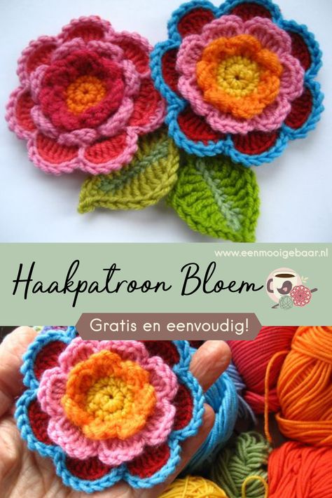 Preschool Creative Art, Crochet Plant, Crochet Mandala, Crochet Flower Patterns, Crochet Chart, Crochet Slippers, Flower Applique, Learn To Crochet, Crochet Cardigan