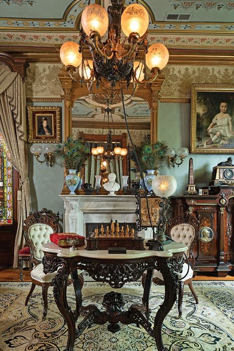 Gilded Age Furniture, Gilded Age Kitchen, Gilded Age Interiors, Guilded Age Mansions, Gilded Age Interior Design, Victorian Decorating Ideas Vintage, Guilded Age Aesthetic, Old House Decorating Interior Design, Esthercore Aesthetic