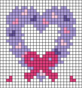 Valentine’s Day Pixel Art, Valentines Alpha Pattern, Valentines Pixel Art, Graphghan Patterns, Perler Bead Mario, Pixel Heart, Easy Perler Beads Ideas, Beads Patterns, Easy Pixel Art