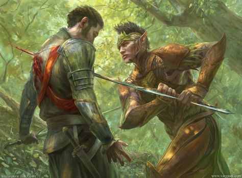 Elf Rogue, Deciduous Forest, Arte Peculiar, Mtg Art, High Elf, Fantasy Battle, Leather Armor, Fantasy Races, Modern Fantasy