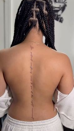 Spine Tattoos For Women Black, Spine Tattoos Black Women, Dainty Back Tattoos For Women, Tattoos Black Women, Cross Tattoos For Women, Spine Tattoos For Women, Cute Nike Outfits, Bad Tattoos, Back Tattoo Women