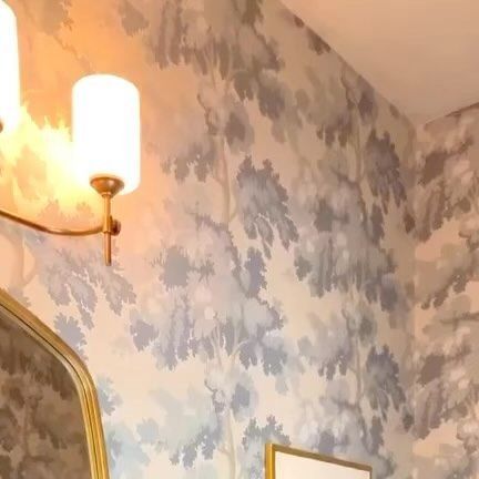 Sandberg Wallpaper on Instagram: "Oh, how mesmerizing is this 😍 Give @houseofhaires some love in the comments ✨ Wallpaper / Raphael, Light Blue #sandbergwallpaper #wallpaper #interiordesign #bathroominspiration" Raphael Light Blue Wallpaper, Sandberg Wallpaper, Powder Room, Bathroom Inspiration, Light Blue, Interior Design, Blue, Instagram