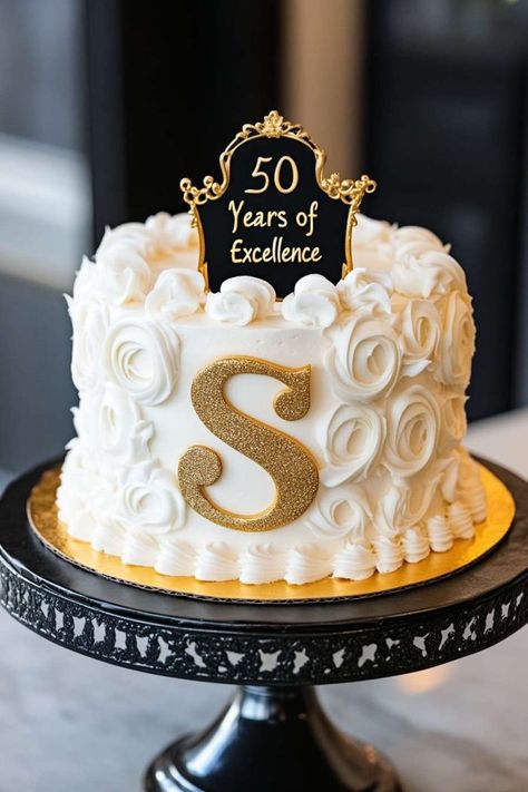 50th Birthday Cake Ideas: 24 Elegant, Fun, and Unique Designs Decorated Cakes Ideas Birthdays, 50th Anniversary Cakes Simple, Elegant 50th Birthday Cake, 50th Birthday Cake Ideas, 50 Birthday Cake, Funny 50th Birthday Cakes, 50th Birthday Cake For Women, 50th Birthday Cakes For Men, Stunning Cakes