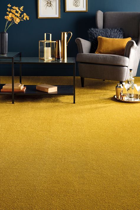 Gold Carpet, Carpets Design, Yellow Carpet, Shrinking Violet, Flat Decor, Durable Carpet, Bedroom Orange, Colour Trends, Flooring Inspiration