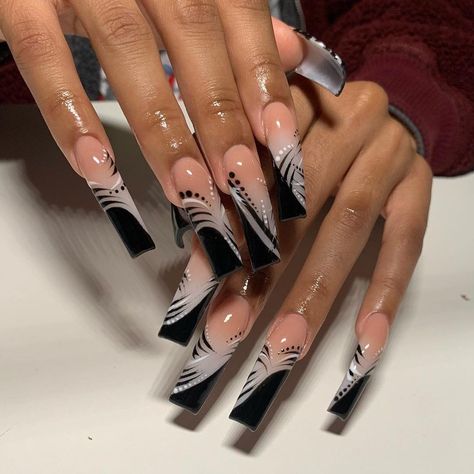 90s Nails, Curved Nails, Long Acrylic Nail Designs, Drip Nails, Exotic Nails, Long Acrylic Nails Coffin, Acrylic Nails Coffin Pink, Long Square Acrylic Nails, Nail Swag