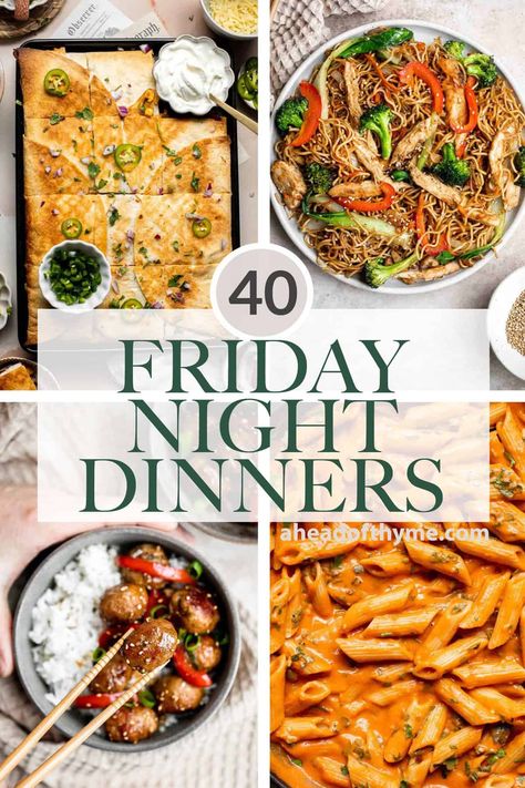 Easy Friend Dinner Ideas, Friday Night Healthy Dinner Ideas, Friday Night Food Ideas, Fun Dinners To Make Together, Friday Easy Dinner Ideas, Cooking For Friends Dinner Ideas, Friends Dinner Recipes, Friday Night Family Dinner Ideas, Meals To Make With Friends