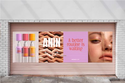 Anin Skincare Identity and Packaging on Behance Jewelry Moodboard, Billboard Ads, Graphic Design Magazine, Skincare Branding, Saint Jewelry, Design Cv, Billboard Design, Hair Design, Branding Inspiration