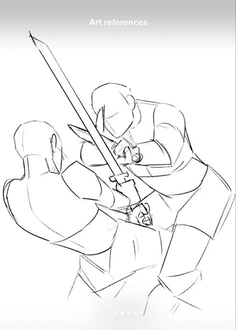 How To Draw Hands Holding Swords, Battle Duo Pose Drawing, Swordsmen Drawing Poses, Arm Wrestling Pose Reference, Duo Fighter Poses Reference, Two Character Poses Reference Enemies, Enemy Reference Poses, Action Poses Reference 2 People, Cool Villain Poses