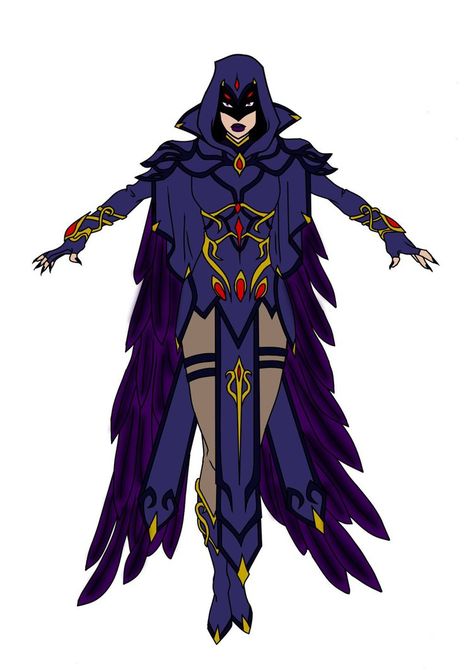 Raven Dc Redesign, Rachael Roth, Raven Redesign, Half Demon Half Human, Dc Redesign, Raven Comics, Tough Women, Titans Raven, Raven Fanart